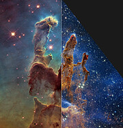 Hubble and Webb Showcase the Pillars of Creation (Slider Tool)