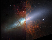 Slider Tool: Hubble and Webb's views of M82