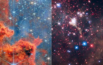 Webb and Hubble’s views of Westerlund 2