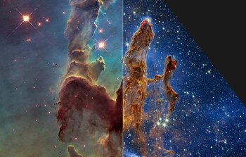 Hubble and Webb Showcase the Pillars of Creation (Slider Tool)