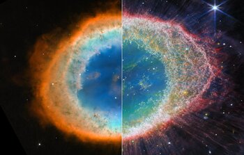 Webb and Hubble’s views of the Ring Nebula