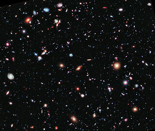 Portion of the Hubble eXtreme Deep Field