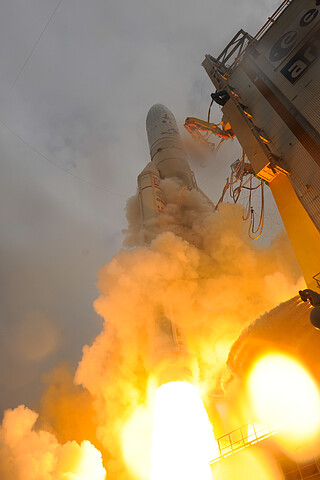 Webb liftoff on Ariane 5