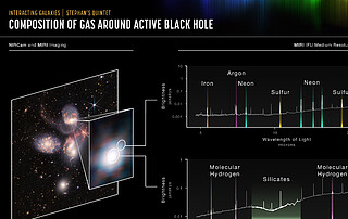 Composition of Gas Around Active Black Hole (MIRI Spectra)
