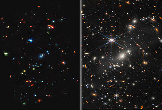 Webb’s First Deep Field (MIRI and NIRCam Images Side by Side)