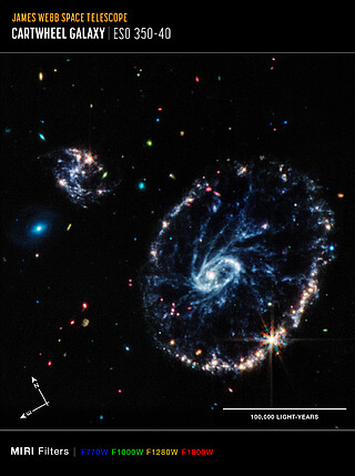 Cartwheel Galaxy (MIRI) - Annotated