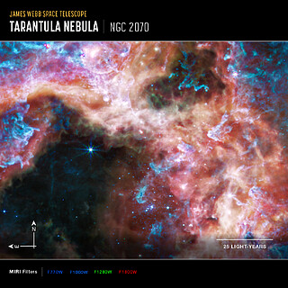 Tarantula Nebula (MIRI Image - Annotated)