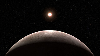 Exoplanet LHS 475 b and Its Star (Illustration)