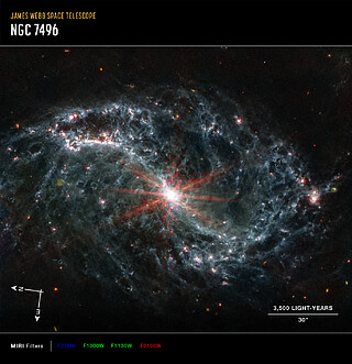 NGC 7496 (MIRI Image - Annotated)