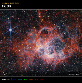 NGC 604 (NIRCam image, annotated)