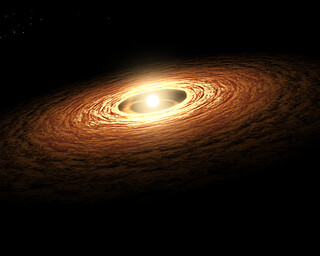 Artist’s impression of protoplanetary disc