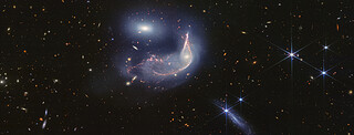 Interacting galaxies Arp 142 (NIRCam image, rotated full-field)