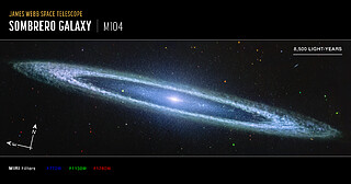 Sombrero Galaxy Compass Image  (MIRI)