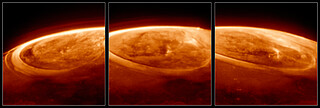 Close-up observations of auroras on Jupiter (December 2023)