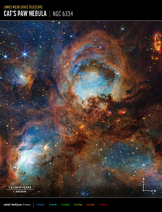 Cat’s Paw Nebula (annotated)