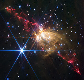 Stellar jet in Sh2-284 (NIRCam image)