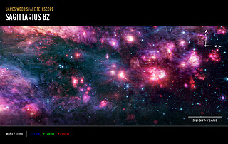 Sagittarius B2 (MIRI image, annotated)