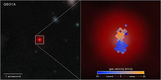 Little Red Dot Abell2744-QSO1a (NIRCam image with NIRSpec IFU velocity map)