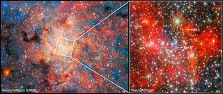 Location of star IRS 3