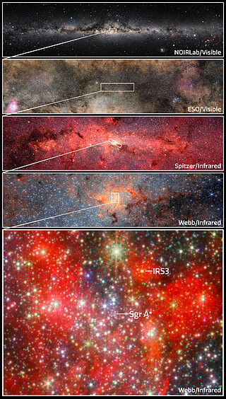 Location of star IRS 3