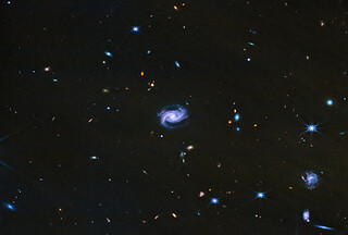 IC 348 Crop: Spiral galaxies