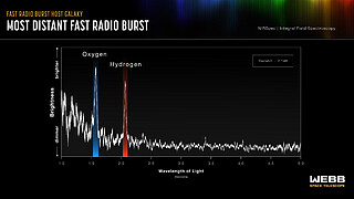 Farthest Fast Radio Burst host galaxy spectrum