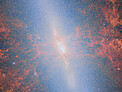 A starburst shines in infrared