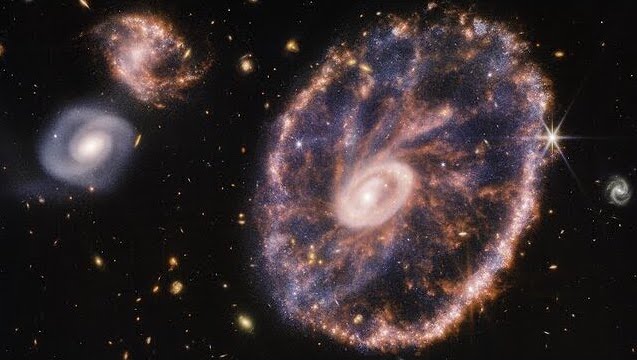 Webb Showcases the Cartwheel Galaxy (NIRCam and MIRI Composite Image)